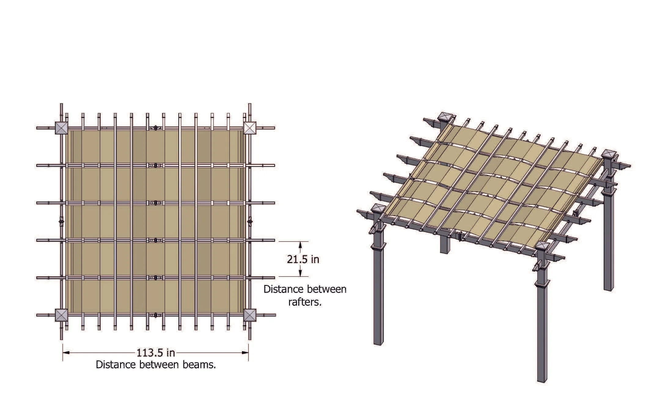 Pergola with Canvas Weave Shade - Image 5
