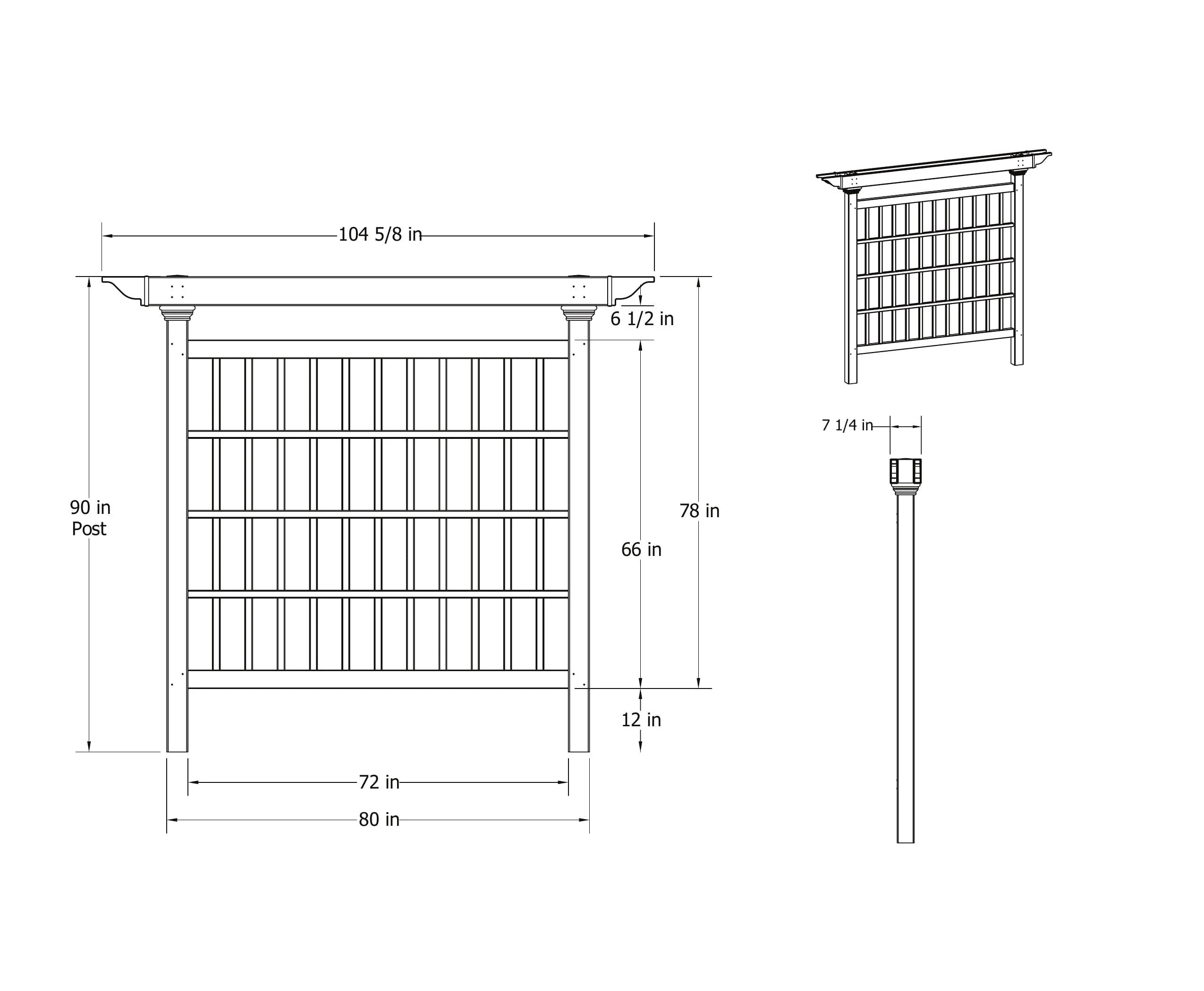 Colonial Privacy Screen - Image 4