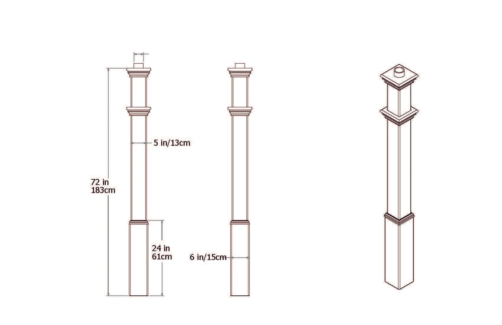CLASSIC Sturbridge Lamp Post - Image 4